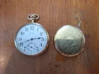 Vintage Elgin Pocket Watch 15J 16S Open Face Gold Filled Running Antique