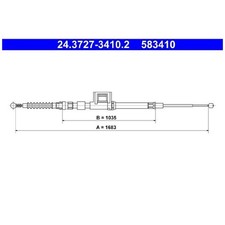 2x Handbremsseil hinten für Seat Leon 5F1 SC 5F5 ST 5F8 | 24506028