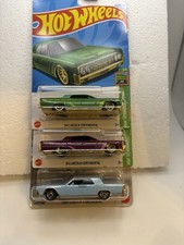 LOT OF 3 HOT WHEEL AND MATCHBOX 1946 LINCOLN CONTINENTAL DIFFERENT COLORS