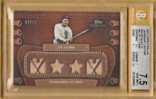 TY COBB 2010 TOPPS STERLING Legendary Leather relics quad 2/10 #4LLR-1 BGS 7.5