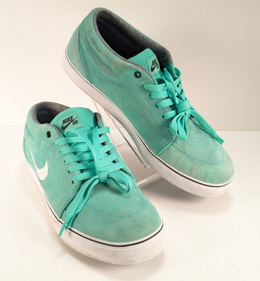 Nike SB Satire Suede 599081-310 Mint/Green Mens 11.5 Skaters Trainers Sneakers