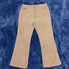 Vintage 70s Levis 646 Bell Bottoms Flared Bootcut Brown Corduroy Pants 36x30 Men