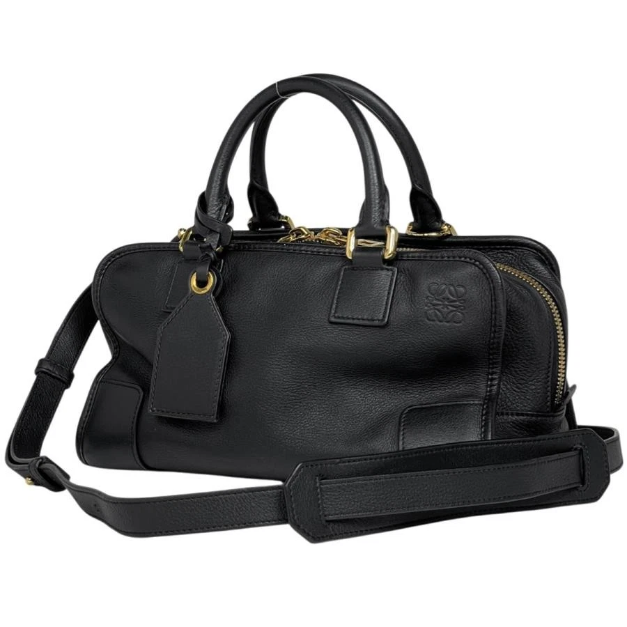 Loewe — Loewe Amazona 28 2WAY Anagram Leather Black Shoulder Bag #BS378