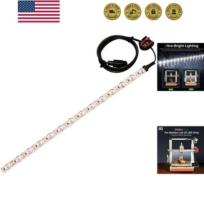 Panda Lux Compatible with Bambu-Lab A1 LED Light Strip Easy Installation High...