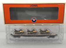 Lionel 6-52414 TCA 2007 D&RGW PS-4 FC w 3 Snowmobiles O NEW Club Rio Grande!