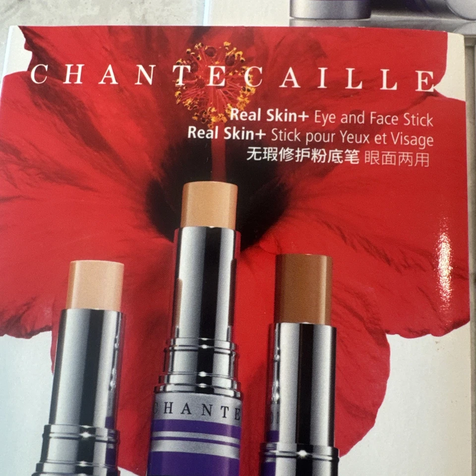 3 barras Chantecaille Real Skin+ ojos y rostro a tono 0C, 1, 3 muestras Foto 2 de 4