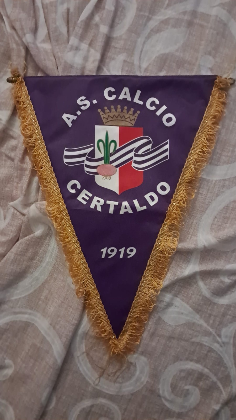 CERTALDO FOOTBALL PENNANT 1919 EXCELLENCE TUSCANY PENNANT FOOTBALL MATCHWORN