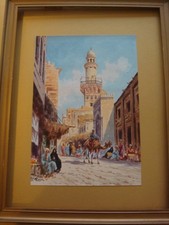 EDWIN LORD WEEK, ACQUERELLO, AMERICANO, BEDUINO SU CAMMELLO, 1890, FIRMATO 'W'