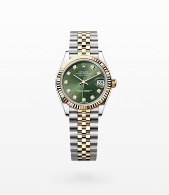 2026 Rolex Datejust 31 Green Diamond Dial Two Tone Yellow Gold Jubilee Complete