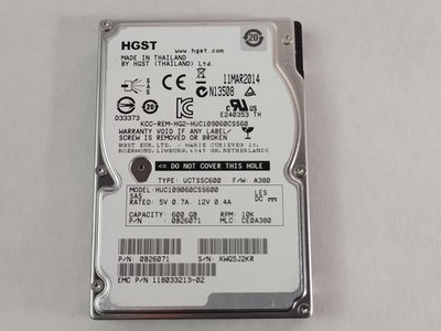 Lot of 20 HGST EMC C10K900 HUC109060CSS600 600 GB 2.5'' SAS 2 Enterprise Drive