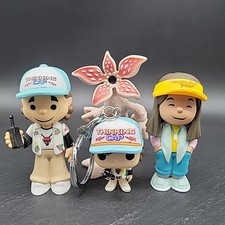 Lot of 4 Stranger Things Themed Mini Figures Dustin Keychain Demogorgon Argyle