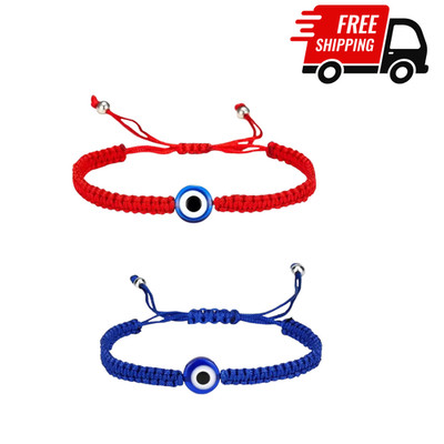 Lucky Red String Evil Eye Bracelet Hand Braided Protection Charm Men Women Gift