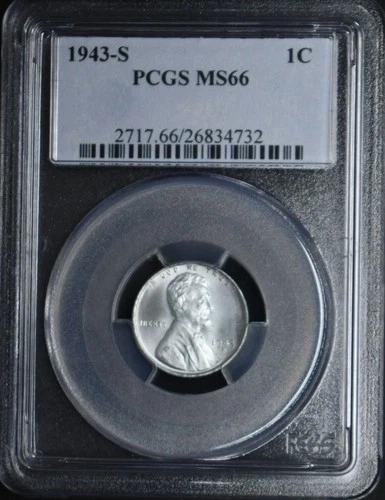 1943-S  Lincoln Wheat Cent PCGS MS66