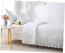 Lace Duvet Cover Openwork Laced Bedspread Queen size duvet cover White Cutouts
