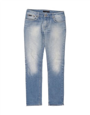 Calvin Klein Damen Slim Jeans W33 L32 blau Baumwolle BK04