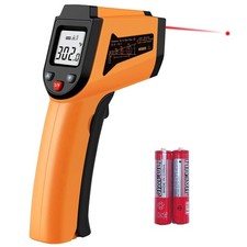 Kitchen Infrared Thermometer, -50 C to 400 C -58 F 752 F Digital orange