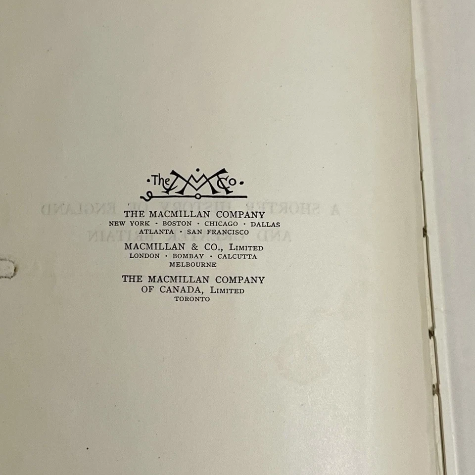 A Shorter History of England and Greater Britain Arthur Cross MacMillan 1929 - Image 4 of 4
