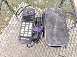 VTG Conairphone Portable Telephone 80's Cell Phone w/ Leather Bag Case Untested