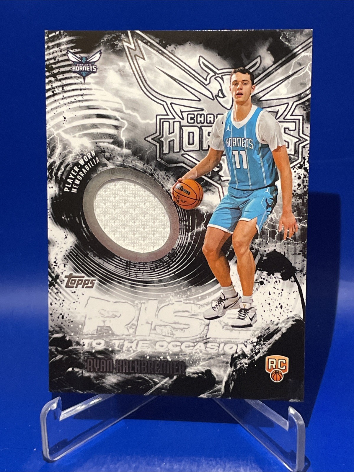 2025-26 Topps Charlotte Hornets Ryan Kalkbrenner Rise to the Occasion Patch RC
