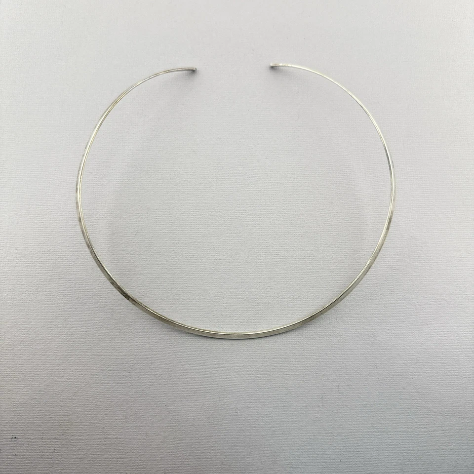 James Avery Sterling Silver Necklace Collet Torque Wire Choker Collar 925 w/ Box - Image 2 of 4