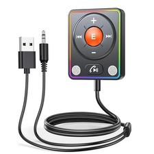 Bluetooth 5.4 AUX Car Adapter,Dual Mic Noise Cancellation,Plug Play,Nylon Bra...