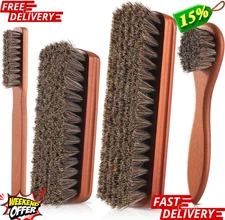 2/4 Pcs Shoe Brush, Boot Brush, Horse Hair Brush for Leather, Shoe Polish Brush