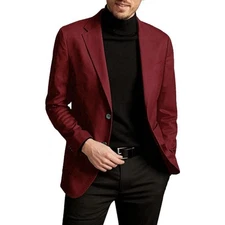Men's Suit-jacket Tops Business Casual Formal Coat Dress Work Slim Jacket Blazer