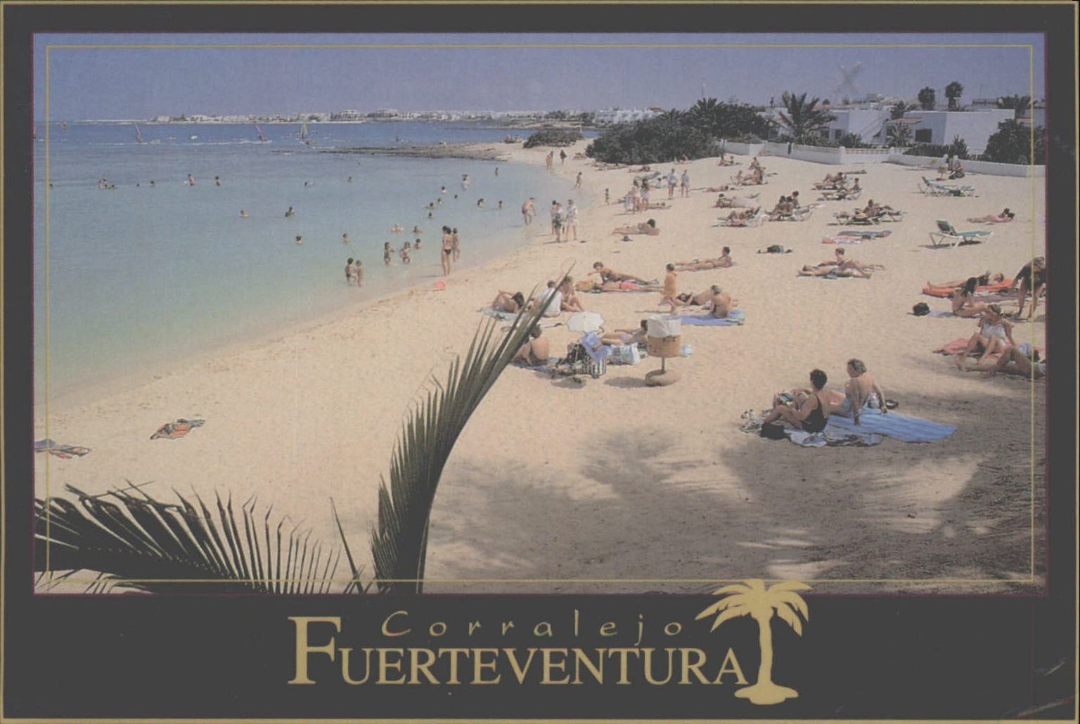 Corralejo Fuerteventura Beach 1993 Postcard - Spain Canary Islands Posted