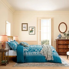 Joules Hidcote Birds Floral Duvet Cover Set Blue