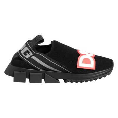 DOLCE & GABBANA Shoes Black Grey Slip On Sorrento Sneakers EU37
