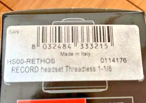 Campagnolo Record HEADSET Threadless 1 1/8 HS00-RETHOS Silver NOS In Box - Picture 6 of 6
