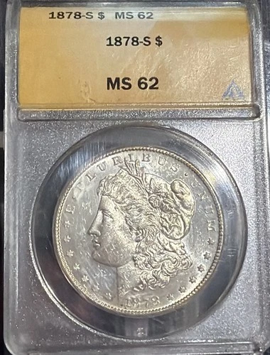 1878-S $1 Morgan Silver Dollar ANACS MS 62