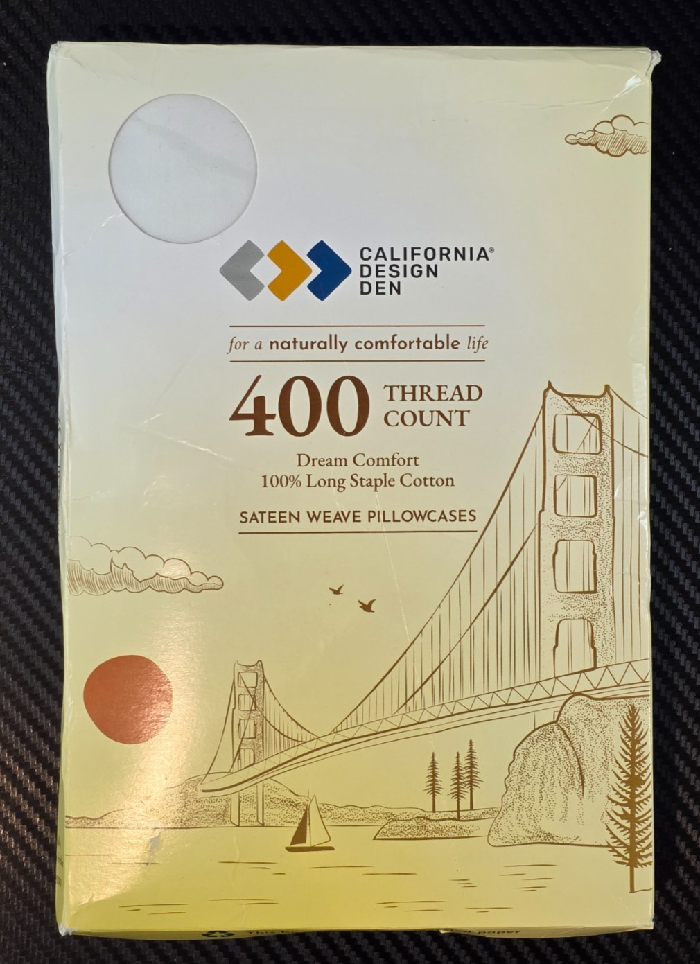 California Design Den Queen Cotton Sateen Weave Pillowcase Set White *Read