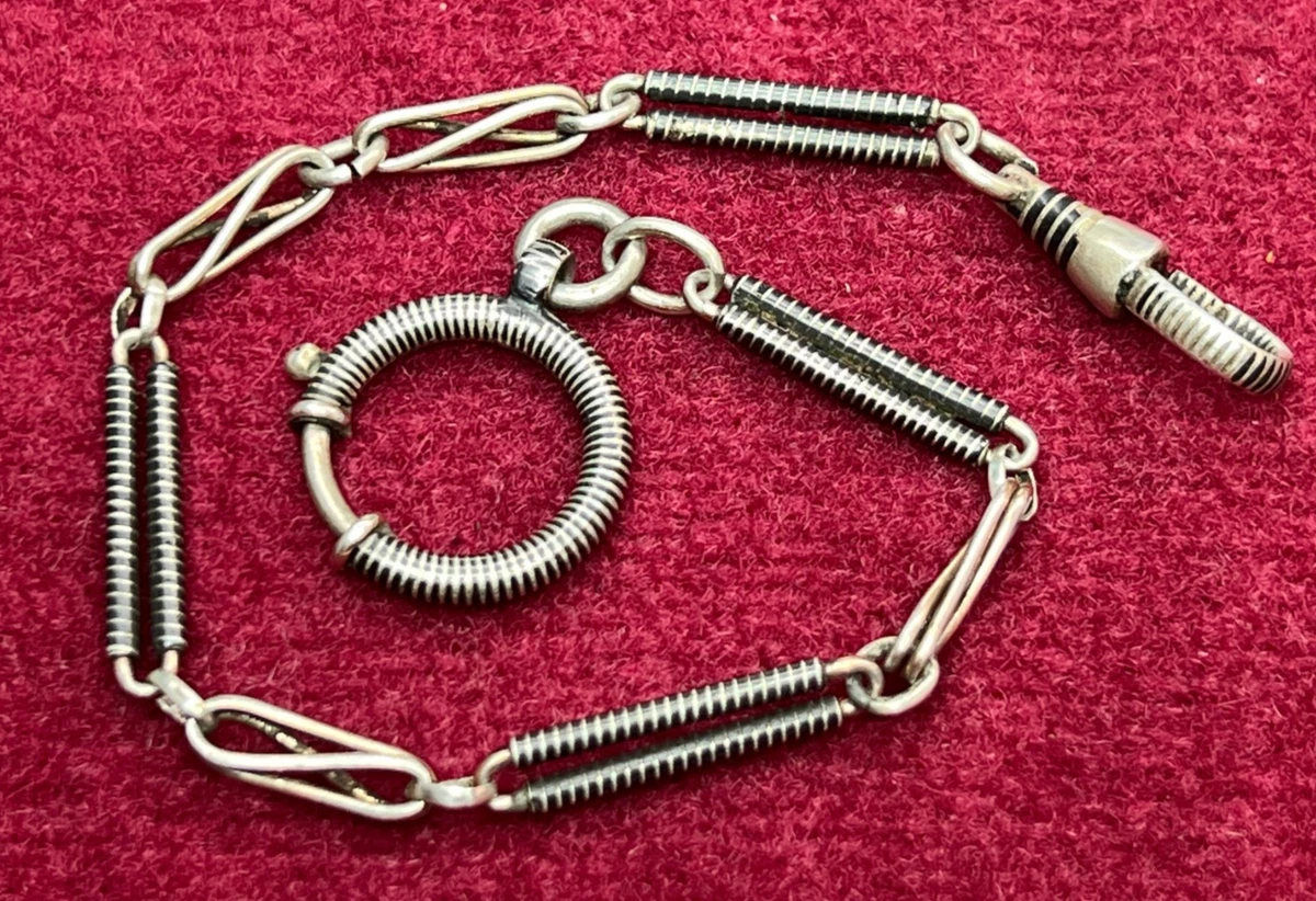 Sterling Silver Pre 1920 Year Manufactured Watch Chains for sale