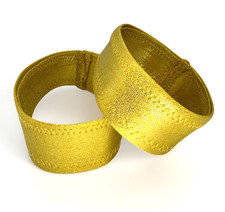 Bright Gold Bicep Bands &ndash; Size Small &ndash; Stretch Spandex Arm Bands