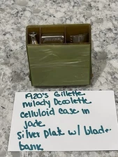 Vintage 1920’s Gillette Milady Décolleté DE Safety Razor Set With Celluloid Case