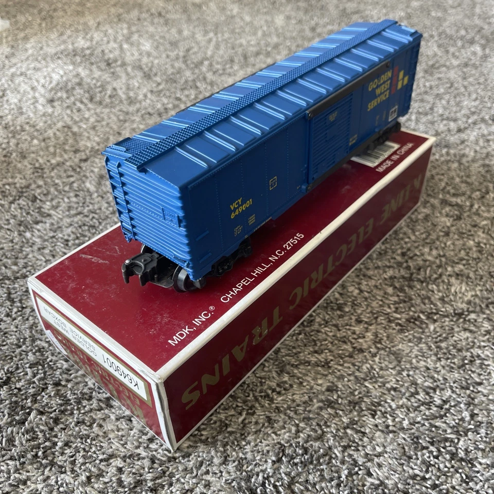 K-Line O/027 Golden West Service Single Door Freight Train Box Car K649001 Rare - Image 2 of 4