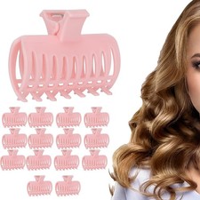 Hot Rollers For Medium Hair, Hot Roller Clips 15Pcs/Set Curler Clip Hair Roll...