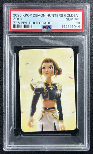 ZOEY PSA 10 2025 KPOP DEMON HUNTERS GOLDEN 7" VINYL PHOTOCARD 5044 sold listing