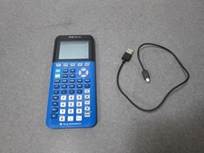 Texas Instruments TI-84 Plus CE Graphing Calculator Blue w/ Charging Cable
