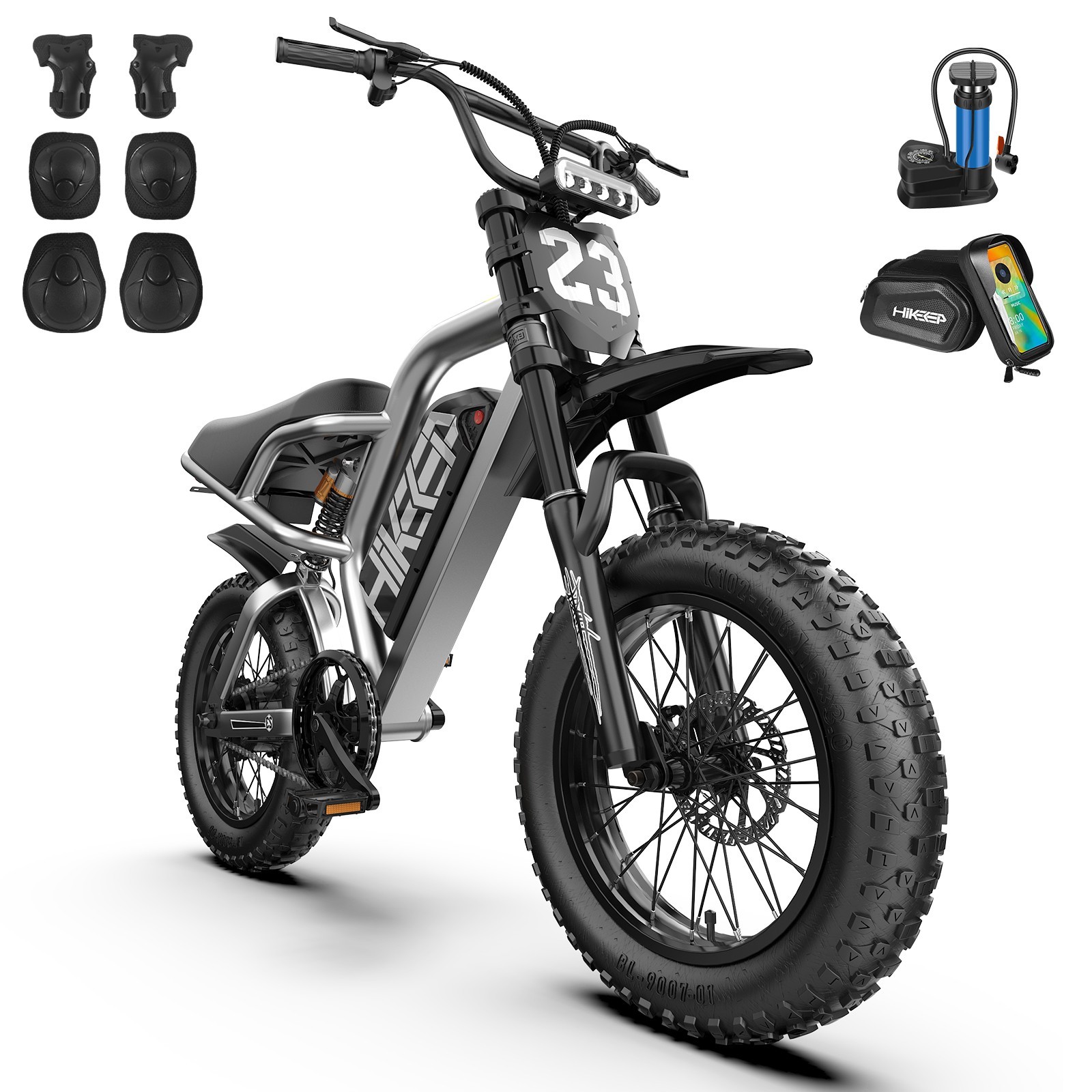 16''x3 Fat tires Electric Bike Ebike 1500W Peak 48V 15Ah for