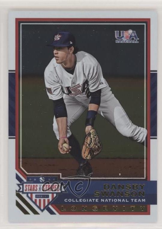 2017 Panini USA Baseball Stars & Stripes Longevity Dansby Swanson Rookie RC 1u6
