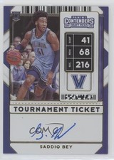 2020 Panini Contenders Draft Picks Tournament Ticket 6/10 Saddiq Bey Auto 04tz