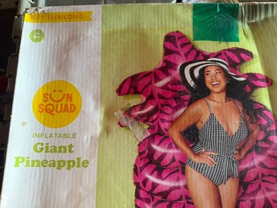 Sun Squad Giant Pineapple Pool Swim Inflatable Float 5 11 Foot Length