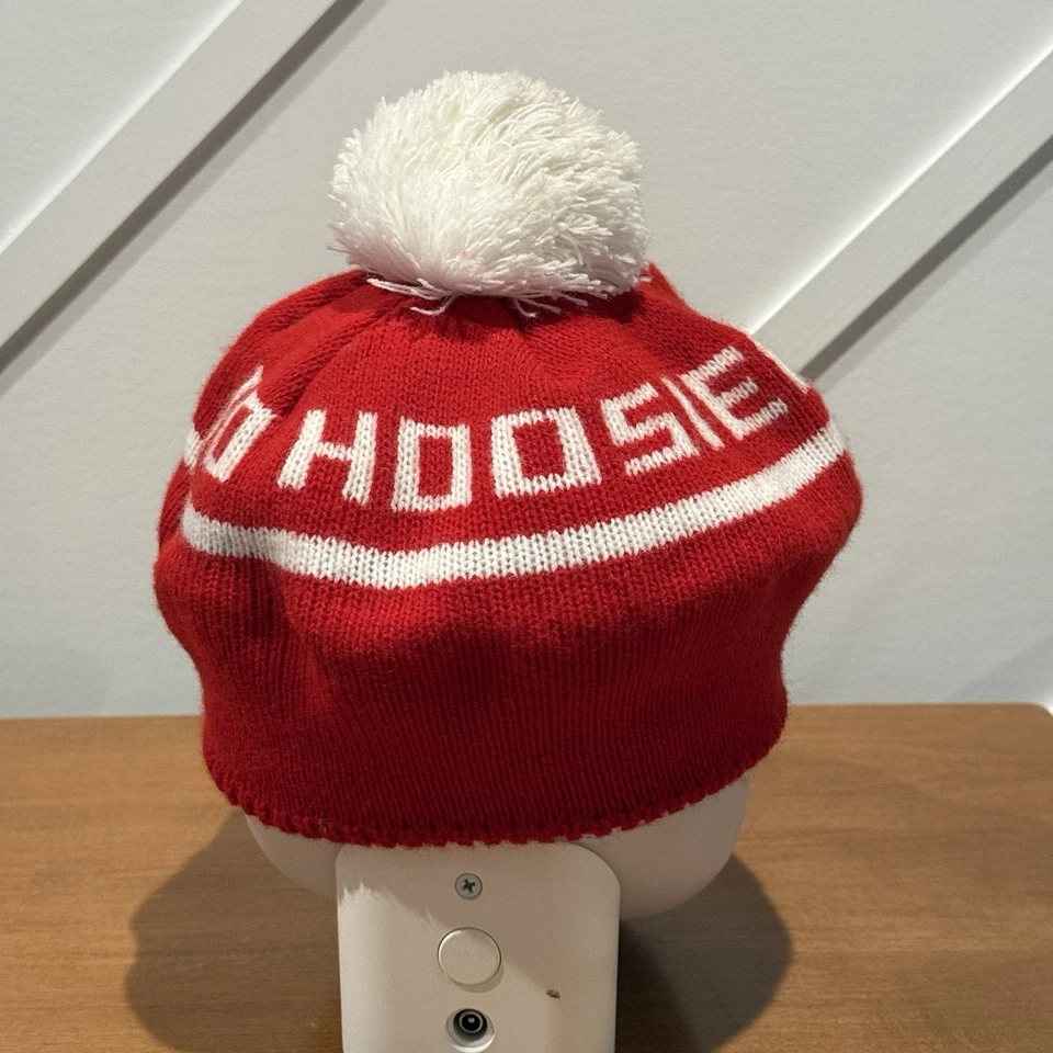 Go Hoosiers Indiana Rojo Blanco Pompón Unisex Adulto Gorra Plana Sombrero Deportes Foto 3 de 4