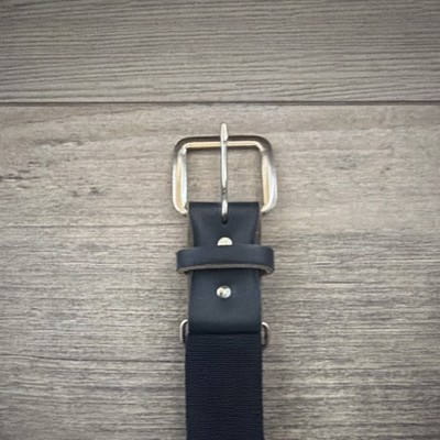 Navy Adjustable Men's Sports Belt with Silver Tone Buckle