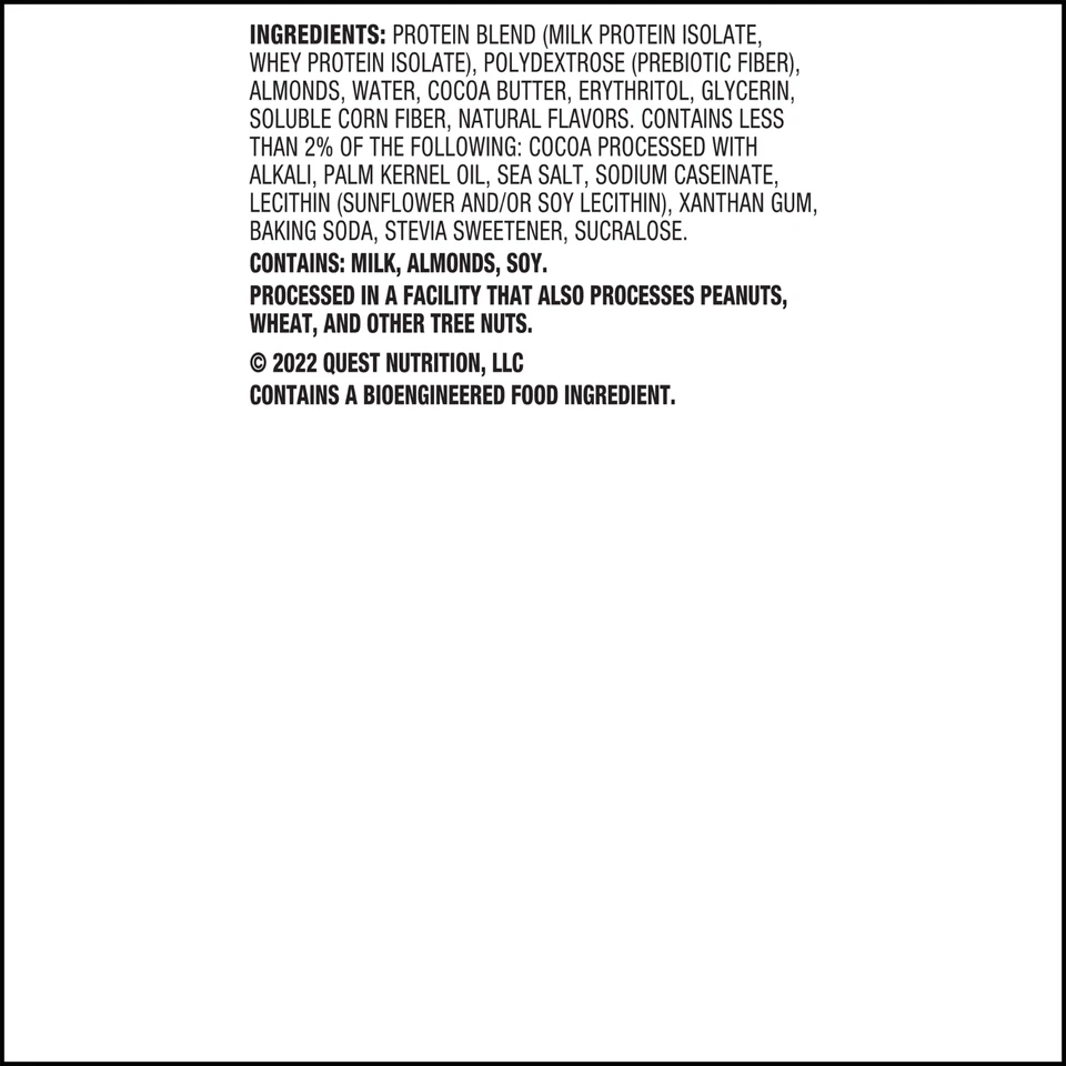 Quest Protein Bar, Galletas y Crema, 21g Proteína, Sin Gluten, 4 Unidades Foto 4 de 4