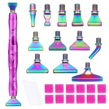 25 PCS Diamond Painting Pens Kit, 12 PCS Metal Screw Thread Tips Stainless St...