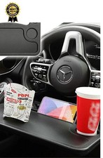 New Car Steering Wheel Tray Desk 2 Sided For Laptop Drink Food Work Table Holder