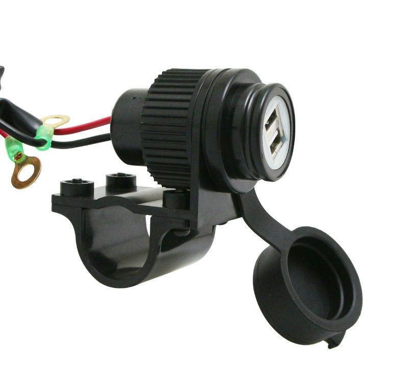 Chargeur double usb moto étanche 12v pour éviter les pannes de gps sur guidon 39mm